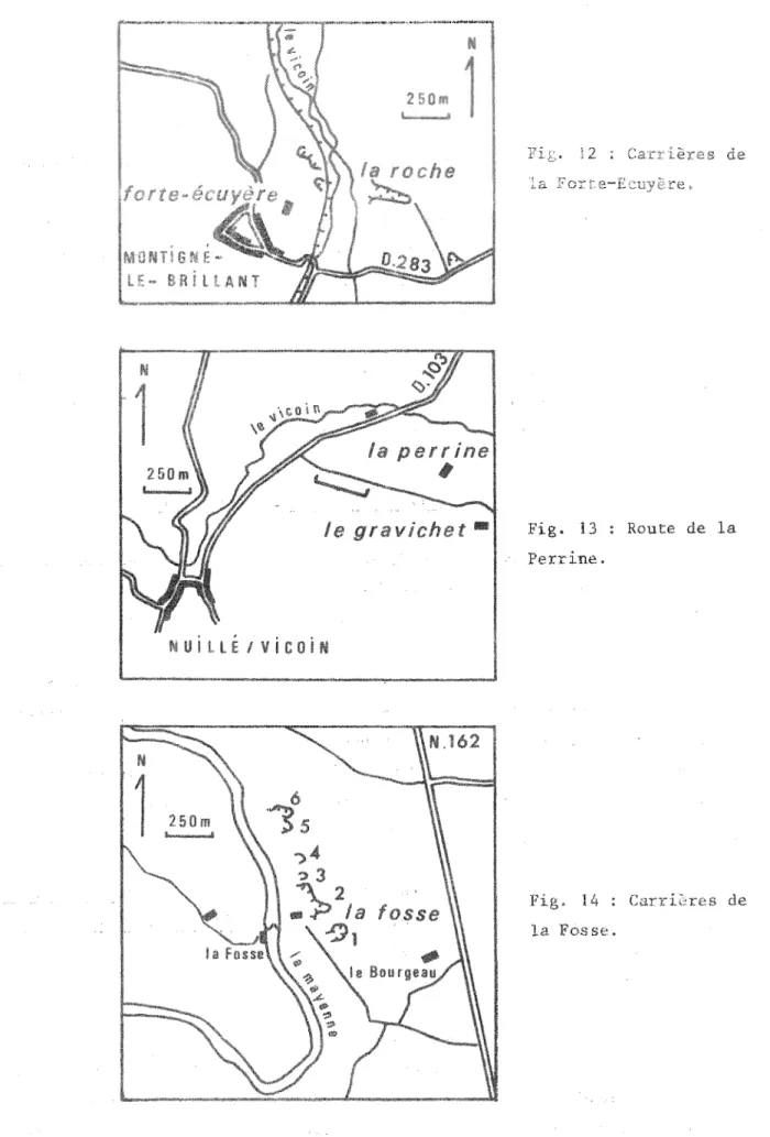 Fig*  1  2““  î  3-14  : Format:ion  de  Sainfc-Oermain^sur^ïlie *• Localisation  de  s  p  r  inc  1  p  aux  af  f  1  e  ur  etnen  t  s «