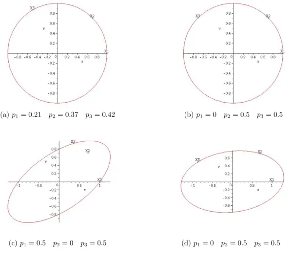 Figure 2.1 – Different minimal ellipsoids