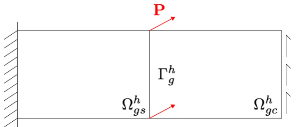 Figure 3.6: Definition of the global partition and of the correction forces P.