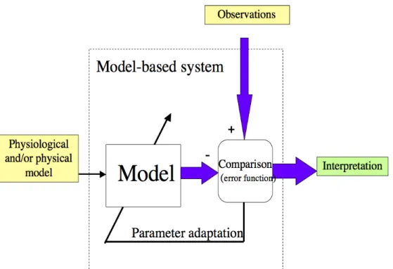 Figure  8:    Parameters  adaptation  process.  The  evaluation  of  the  error  between  observable  signals  and  simulations  is  minimized  in  order  to 