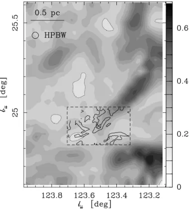 Fig. 13. Values of the CVI in the Polaris field, along the NW-SE CVI structure from (123.2, 25.2 ◦ ) to (123.6, 24.9 ◦ ) seen in Fig 12