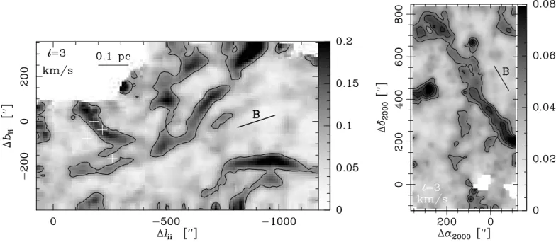 Fig. 9. Spatial distribution of the azimuthally averaged CVI (i.e. h|δC l |i) computed with lags l = 3 based on the 12 CO(1 − 0) line