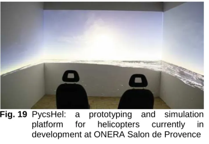 Fig. 19  PycsHel:  a  prototyping  and  simulation  platform  for  helicopters  currently  in  development at ONERA Salon de Provence  6