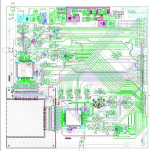 Figure 2.4: Computer-aided design of the FEE card of the BB7 detector.