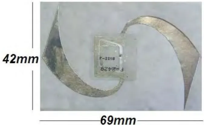 Fig. 1 Structure and dimensions of proposed tag. 