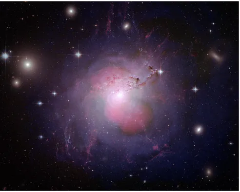 Figure 1.2: Composite image of the Galaxy NGC 1275, also known as Perseus A, lies at the centre of Perseus Galaxy Cluster