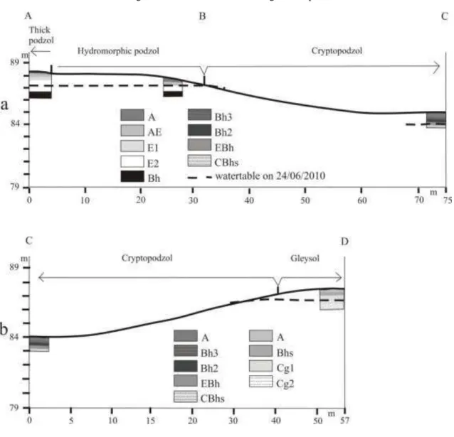 Figure 2. 3: Soil distribution along two slopes 