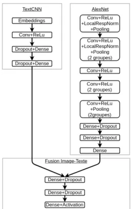 Figure 1. Schématisation du modèle de classification image-texte.