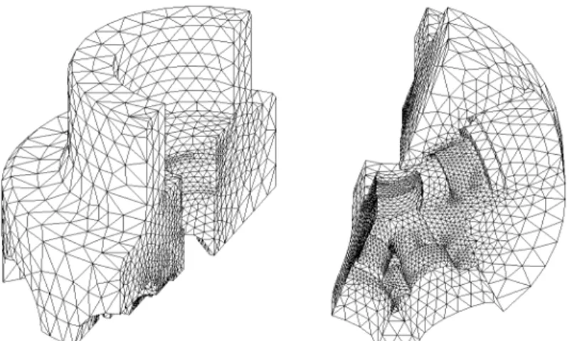 Figure 8 : Maillage itération 2 : 21160 tétraèdres à 10 nœuds (34104 nœuds)  Erreur calculée : 23.62% 