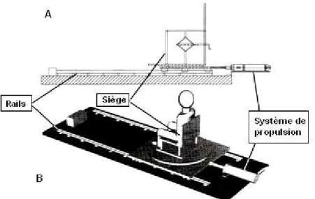 Fig. 12. Schéma représentant le dispositif « sled » élaboré par Kumar et coll. en 2000