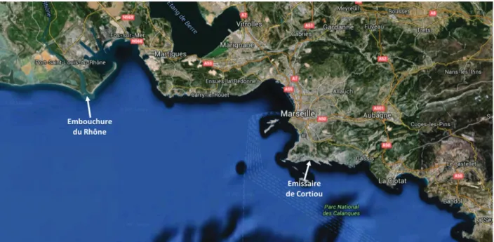 Figure 40 : Carte Google représentant la zone sur laquelle les images sont simulées 