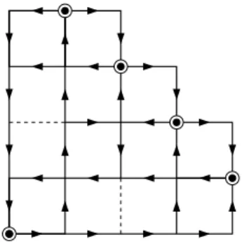 Figure 4: The bidirected Manhattan network N ∅ (T )