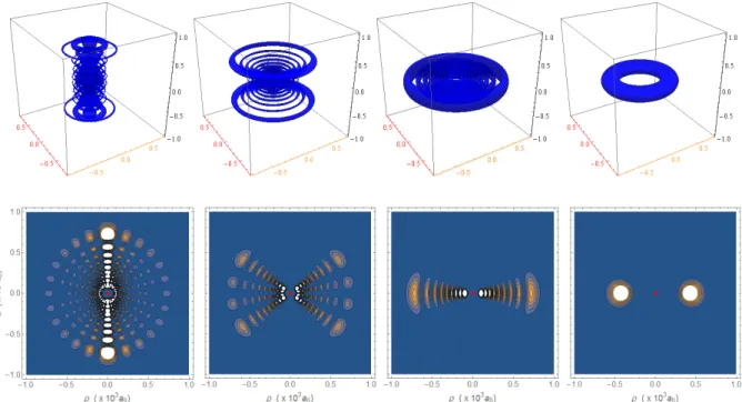 Figure I.4 – Densité de probabilité de quelques états sphériques de l’hydrogène : | n = 21, l = 12, m = 0 i ,