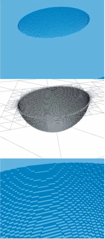 Figure 7. Single crater at a resolution of one voxel per 125 nm.