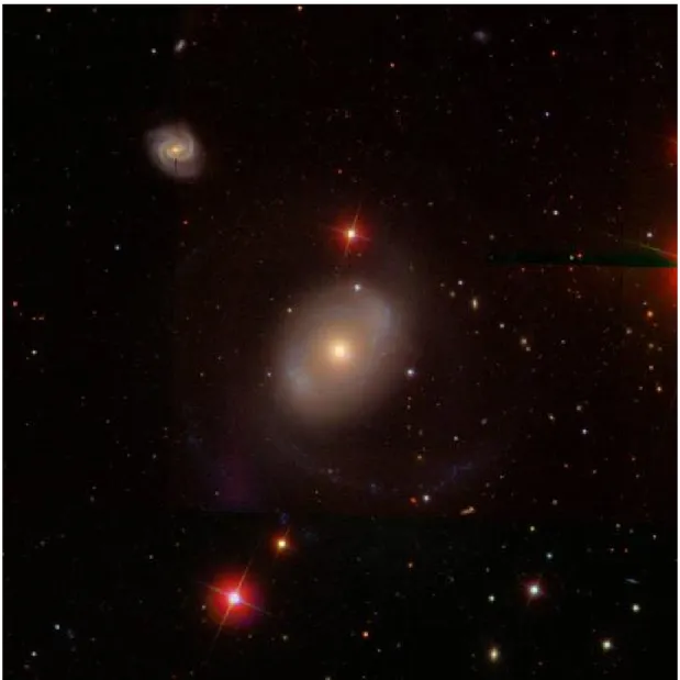 Figure 4.1: SDSS image of NGC 4151. The outer spiral arms are visible though very weak.