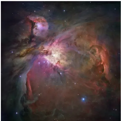 Figure 1.1: The Orion nebula, one of the most famous star forming regions in the vicinity of the Sun, as imaged by the Hubble Space Telescope.