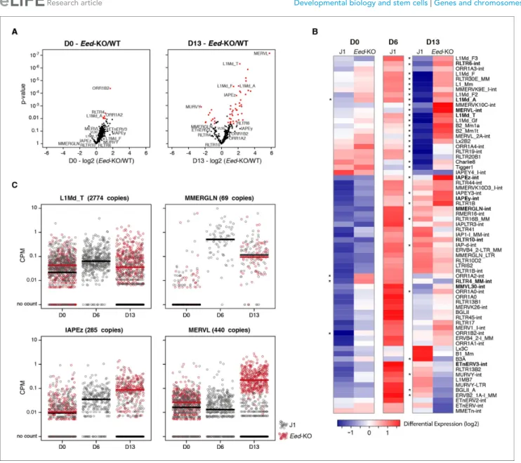 Figure supplement 1. RNA-seq of Eed-KO ES cells DOI: 10.7554/eLife.11418.023