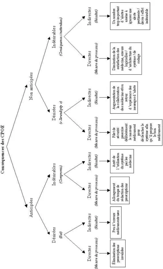 Figure 3 : typologie des conséquences des CPOE selon Ash JS et al [67] .