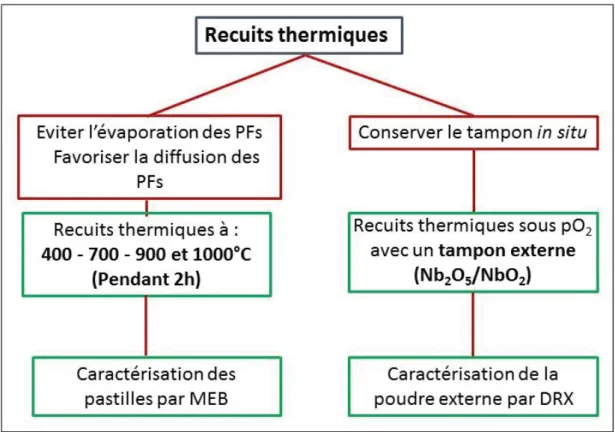 Figure 37 : Organigramme des recuits thermiques et des caractérisations après implantation