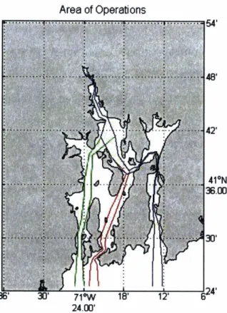 Figure  3.2:  Narraganset  Bay  Shipping Lanes 