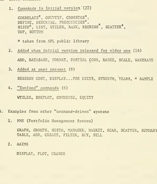 FIGURE 6 Examples of ISSPA Copmands