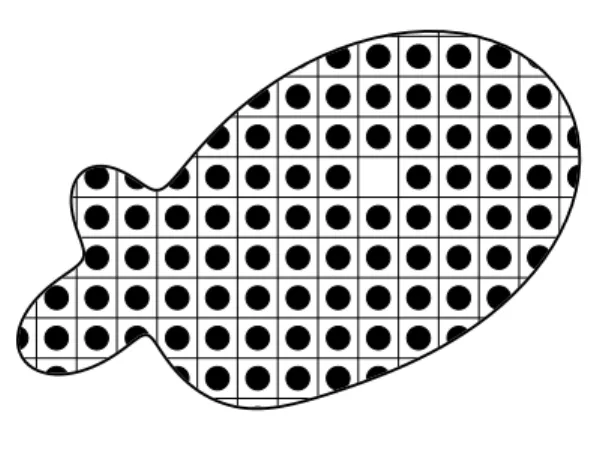 Figure 1.1 – Exemple stylisé de matériau présentant une structure microscopique pério- pério-dique perturbée par un défaut