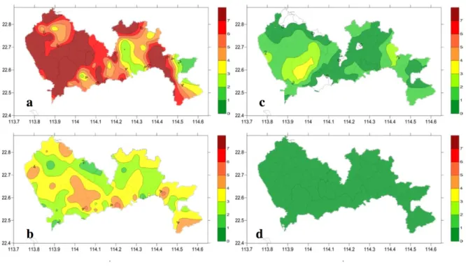 Figure 4. Comparison of Frequency of Intense Precipitation in 2014 and Recent 5 Years