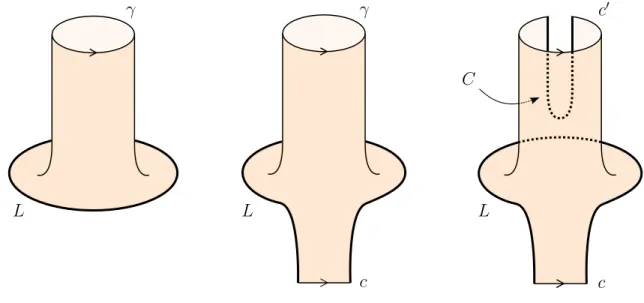 Figure 1.6 : De gauche à droite : M X,L A (γ), M X,L A (γ; c), et M X,(L,C) A (c 0 ; c).