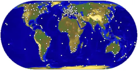 Figure 1.2: Histogrammes de l’erreur sphériques des positions et des vitesses de l’ITRF [Al- [Al-tamimi et al., 2011]