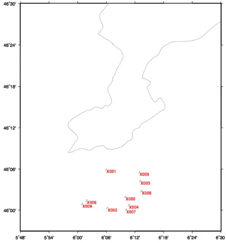 Figure 1.10: Carte des sites du réseau local utilisé pour le test 1.6.3.2