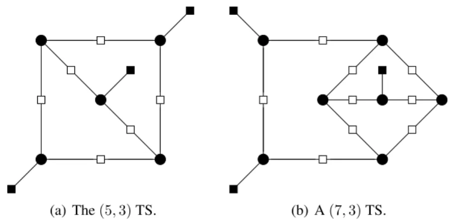 Figure 2.5: Two different structures of TS present in the Tanner code