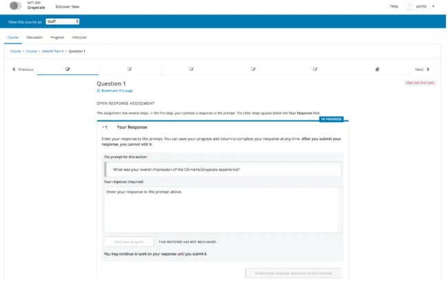 Figure 3-11: Chimeria:Grayscale MOOC - Screenshot of the self-debriefing module.