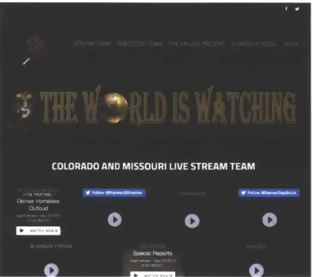 Figure  3: arrayed  livestream  players on  ICJ  Stream  Team  News.