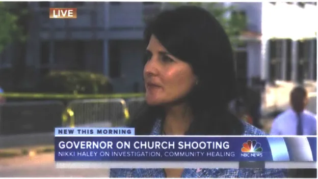 Figure  6: example of lower  thirds news  graphic ("'Today' Goes  Darker,  Textural  for  Charleston  L3s" 2015).
