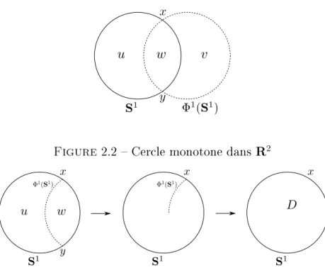Figure 2.2  Cercle monotone dans R 2
