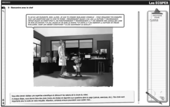 Figure 2. Interface du jeu « Le robot tueur ». 