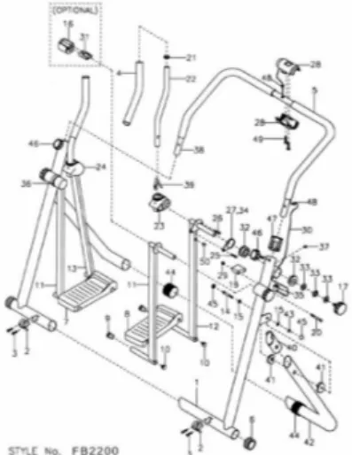 Figure 2 Exercise Walker Exploded View 