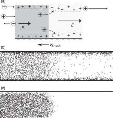 FIG. 1. Basic physics of deionization shock propagation.