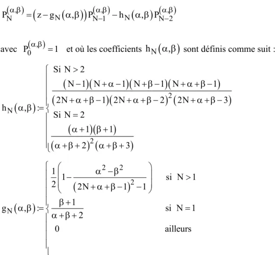 Tableau 2.1- Position des points de collocation pour N 3 =