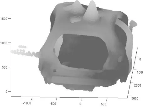 Figure 3.1: Mode shape of a regular low-frequency elastic mode of a car body structure (eigenfrequency 72 Hz).