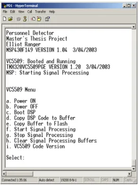 Figure 3-5: Geophone Menu Figure 3-6: ADC Menu