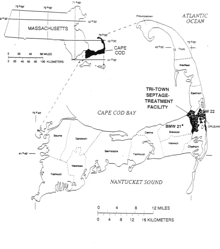 Figure  11:  Political  Map  of Cape  Cod,  Massachusetts  (From  DeSimone  and  Barlow,  1995)0 2