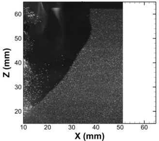 Figure 3.19 shows an instantaneous image obtained by HS-PIV in configuration (B).