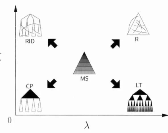 Figure  16: Possible  Hierarchical Structures. Courtesy  of  Dodds,  et  al.,  2004 