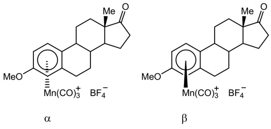 Figure 5. Complexes diastéréomères de l’éther 3-méthyle de l’œstrone. 