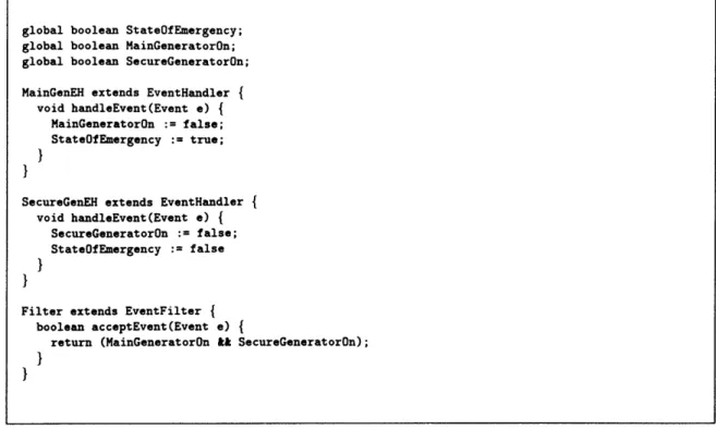Figure  3-2:  Pseudo-code  for  an  air-traffic-control  example