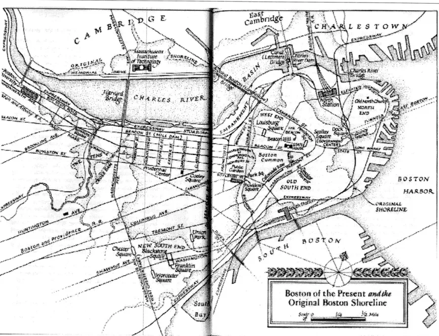 Fig. 2-2  Map  of the Back  Bay and adjacent area.