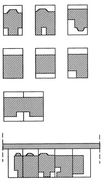Fig. 3-8  The  shapes of  the units and their ielations  to the lots