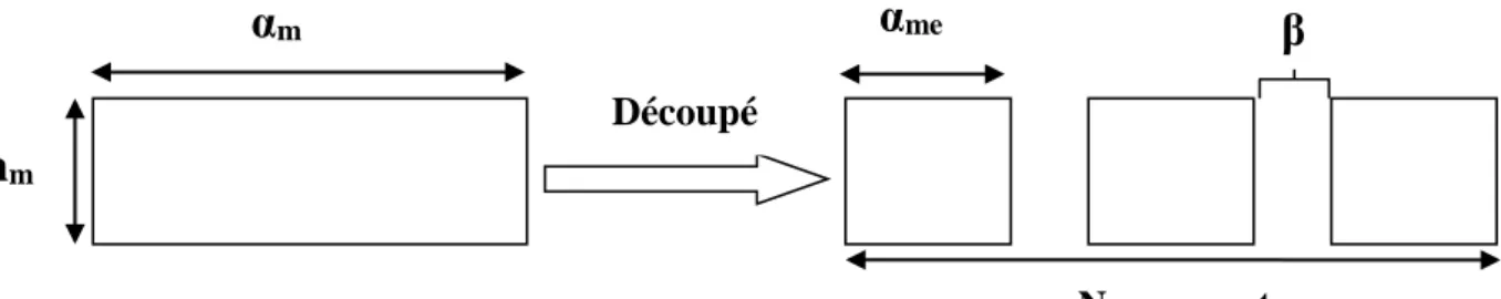 Figure III.2 Technique de la segmentation de l’aimant. 