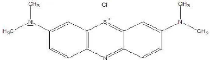 Figure I.9 : Exemple de colorant cationique : le bleu de méthylène [22]. 